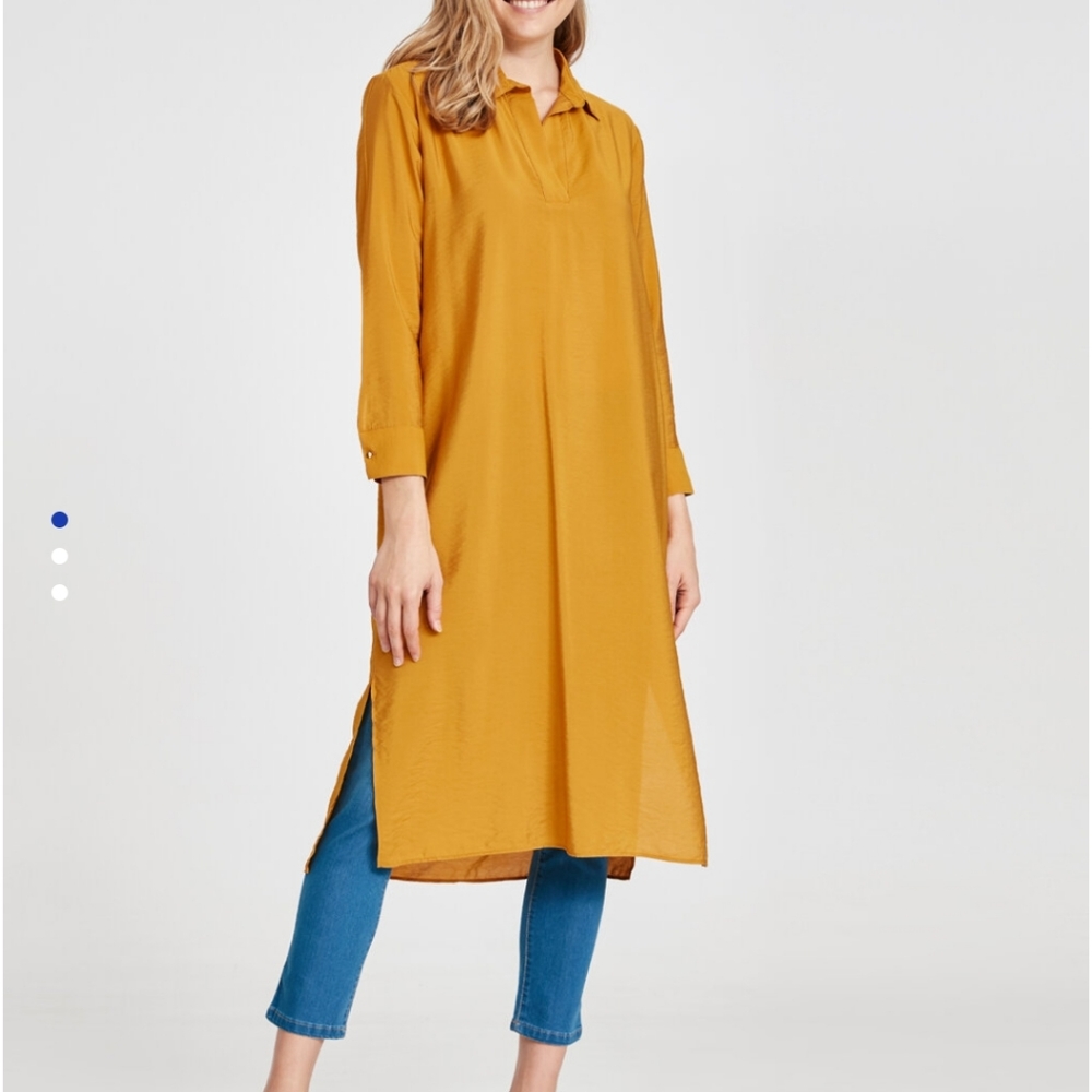☘DARK YELLOW/MUSTARD STRAIGHT FIT TUNIC/HIJAB US10